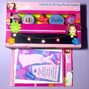 NWT Y2K Barbie Bundle Lifestyle String Party Room Lights Jumbo Birthday Card